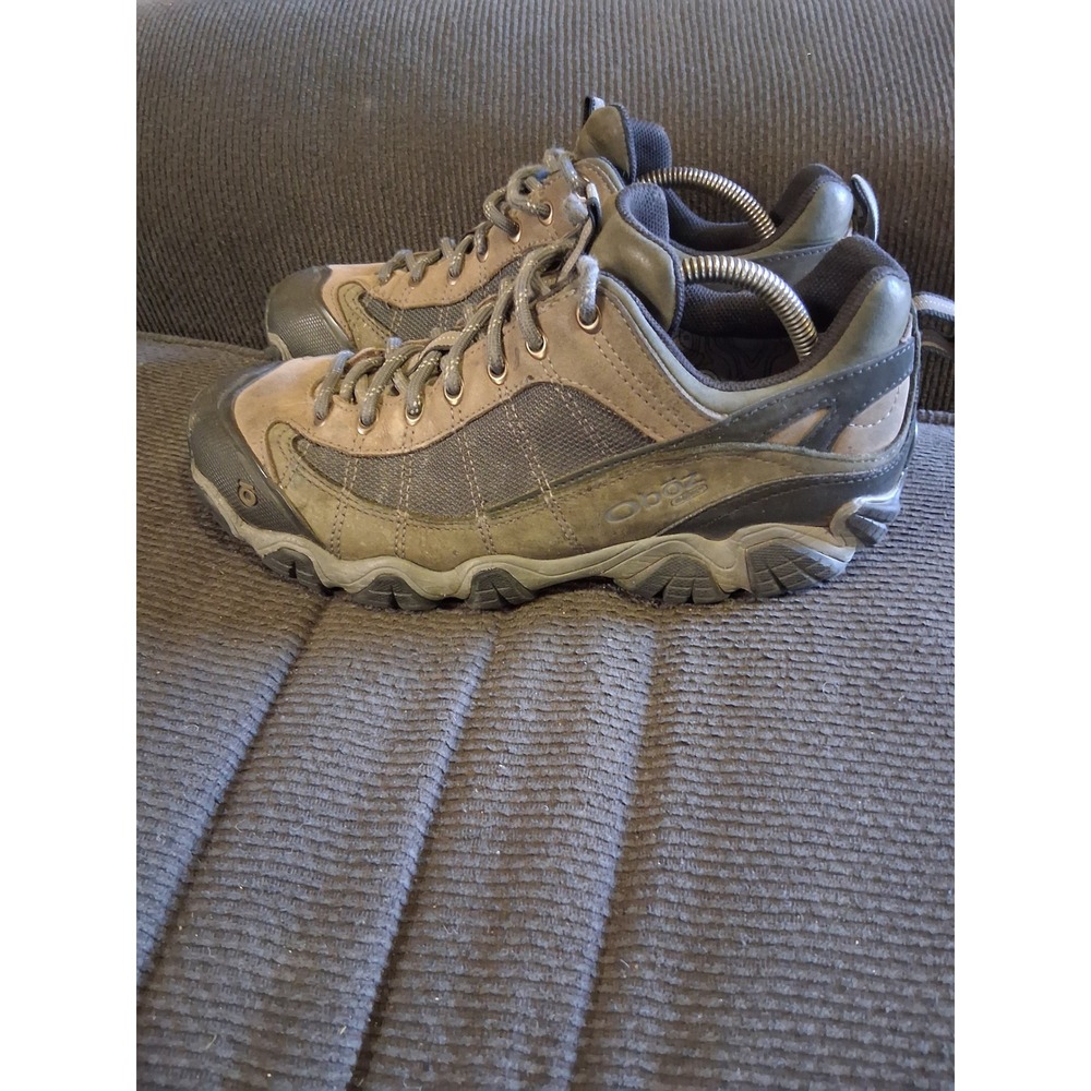 Oboz Sawtooth Low Hiking Shoes Mens 10 Brown‎ Olive Green Trail Sneakers 20601